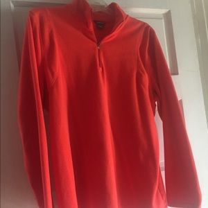 Orange zip fleece